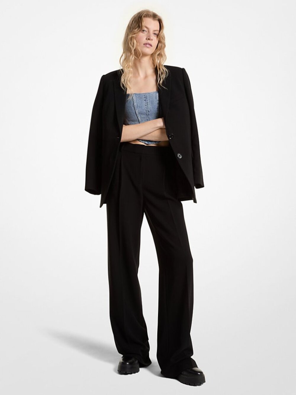 Michael Kors Crepe Wide-Leg Pants Size 6 NWT